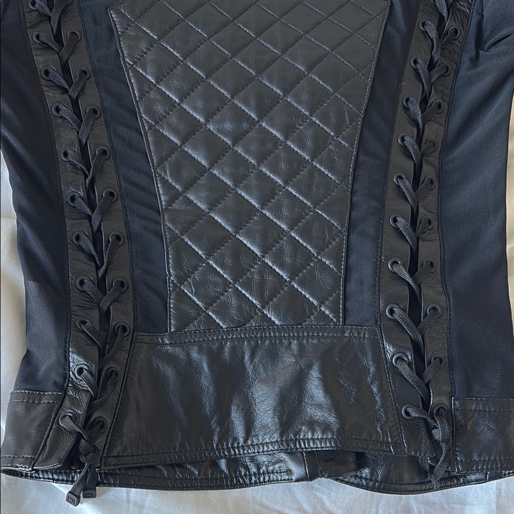 Blanc Noir x Carbon38 Voyage Hooded Moto Jacket - Picture 14 of 15